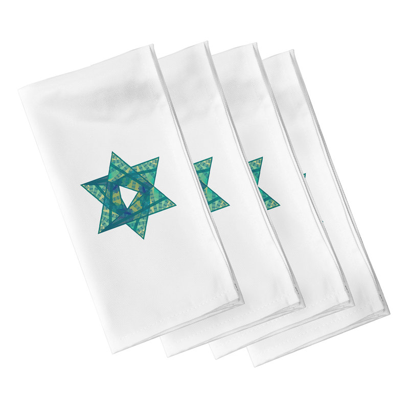 Cirilla Star Mosaic Napkins, Green