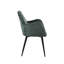 Berlin Modern Upholstered Dining Chair with Black Metal Legs-176274595