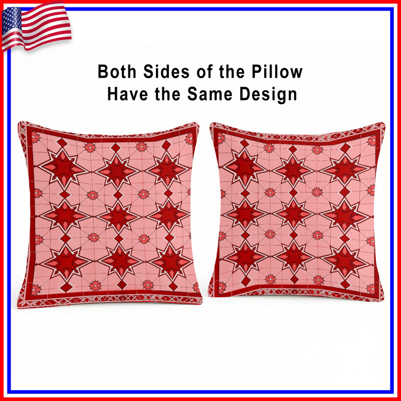 Coussins décoratifs Red Star, 20 x 20 pouces