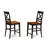 9 Piece Counter Height Pub Set Includes a Square Dining Table with Pedestal and 8 Kitchen Dining Chairs, Black & Cherry-49668144