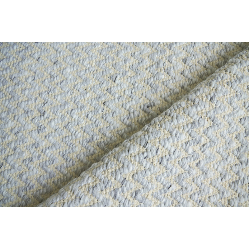 Rialto Chevron Area Rug in Light Gray, Rectangle 14' x 18'
