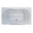 Cayman 71.37'' x 41.5'' Air Acrylic Bathtub