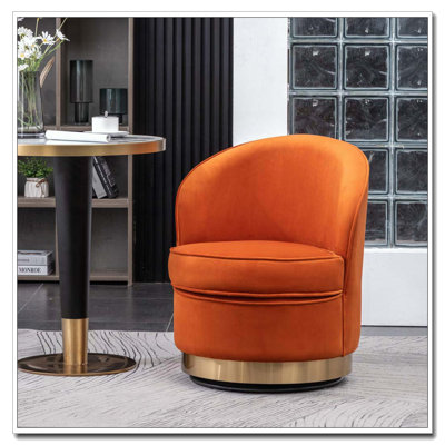 Fauteuil pivotant en velours