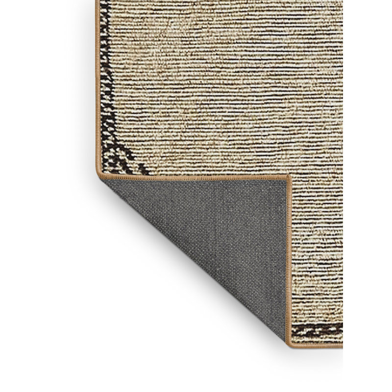 Tapis beige / noir Olton, Rectangle 3 pi x 5 pi