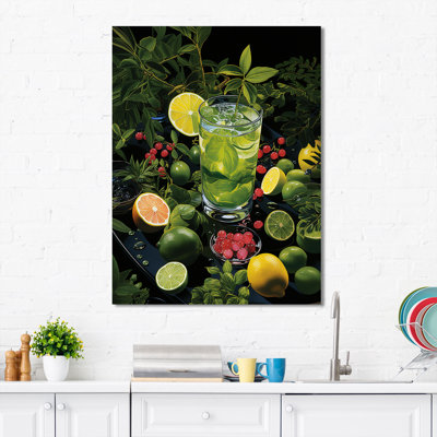 Cocktails Fauvist Lime Canopy - Cocktails Wall Art