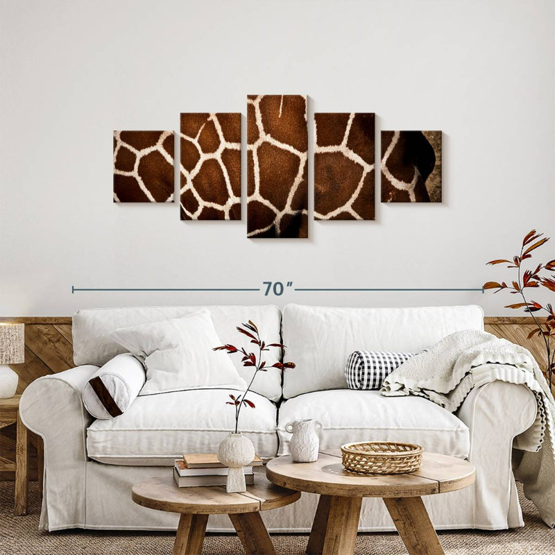 Girafe géométrique abstraite, H 24 po x l 55 po
