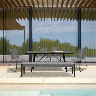BundinieHill 7 - Person Patio Dining Set with Rectangular Table