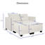 Causeuse modulaire avec canapé-lit double Baharé-688316312