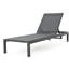 Chaise longue d'extérieur en maille 2 gris