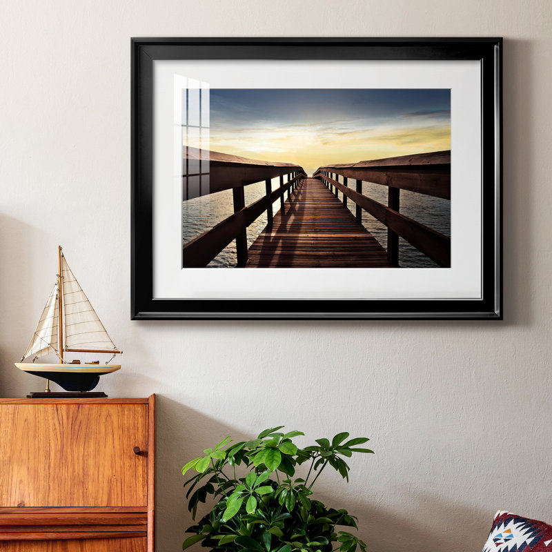 Naples Cove - photographie avec cadre photo, Noir, H 18,5 po x l 24,5 po x P 1,5 po
