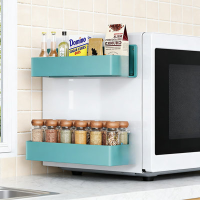 Magnetic Spice Rack For Refrigerator And Kitchen Organization, Clear Storage Shelf For Spices And Condiments, Space-Saving Refrigerator Organizer