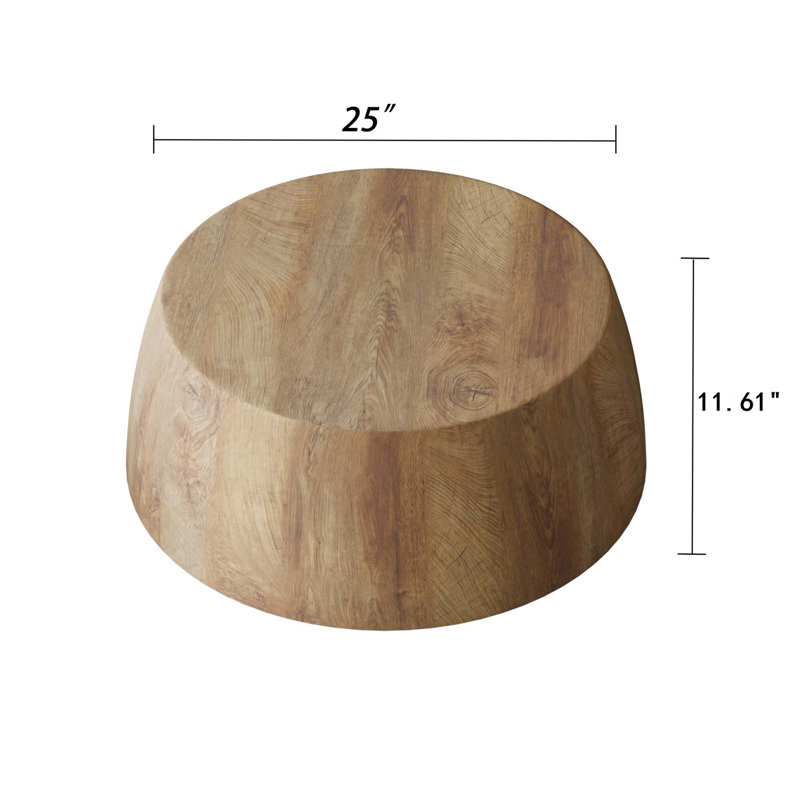 Table basse 29,53 po en bois aggloméré de haute qualité de couleur naturelle, table basse industrielle moderne entièrement assemblée, idéale pour la maison et la cuisine