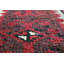 Wool Abstract Area Rug in Red