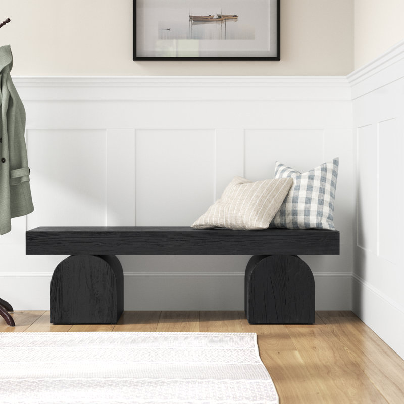 Banc en bois massif 60 "François, Orme noir