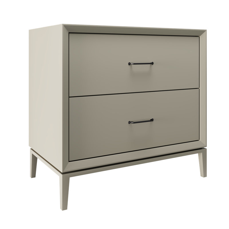 Alexandra Two-Drawer Single Bath Vanity, French Olive, Matte Black, 36"