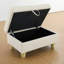 Orella 34" Wide Faux Leather Rectangular Hinged Storage Bench with Ottoman-706855860