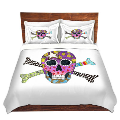 Ensemble de housse de couette pour le crâne et les os cross
