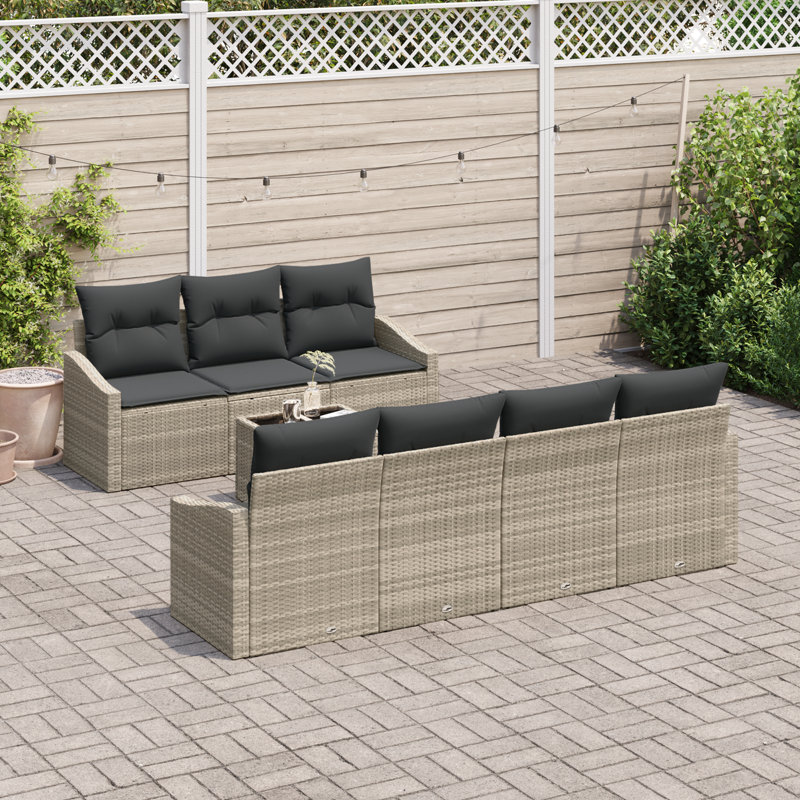 233cm Wide Patio Sofa with Cushions