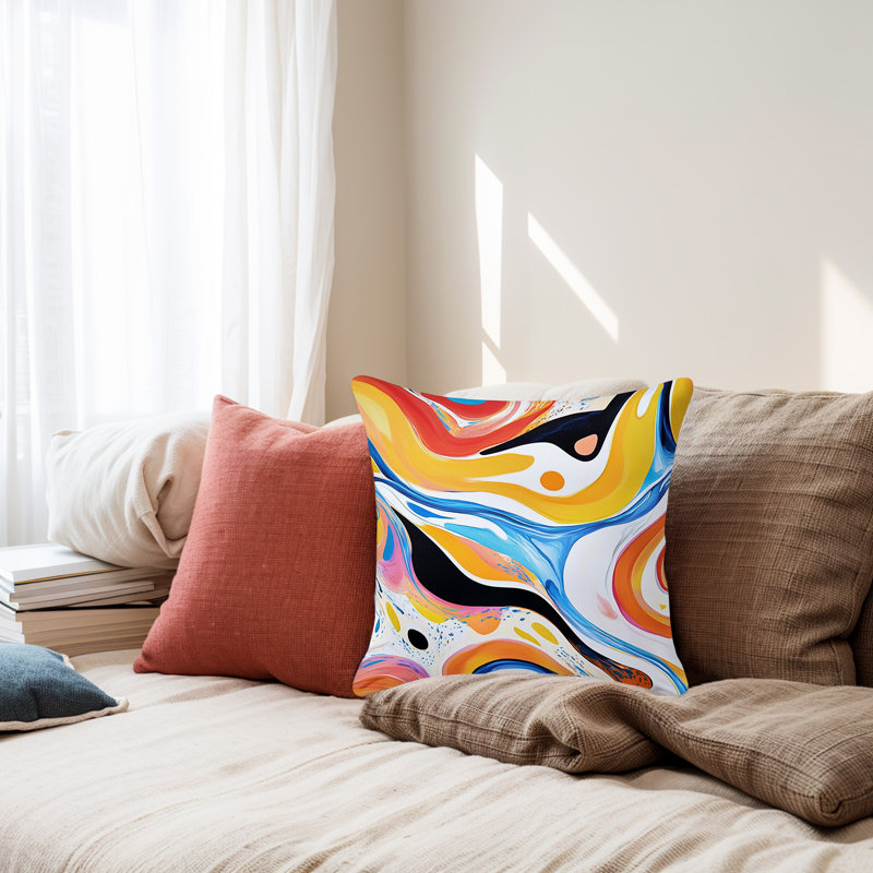 Abstract Flow Pillow Modern Home Decor