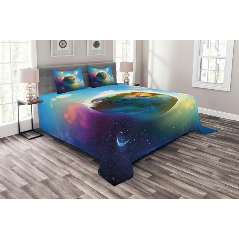 Modern & Contemporary Polyester Coverlet, Queen Coverlet + 2 Shams