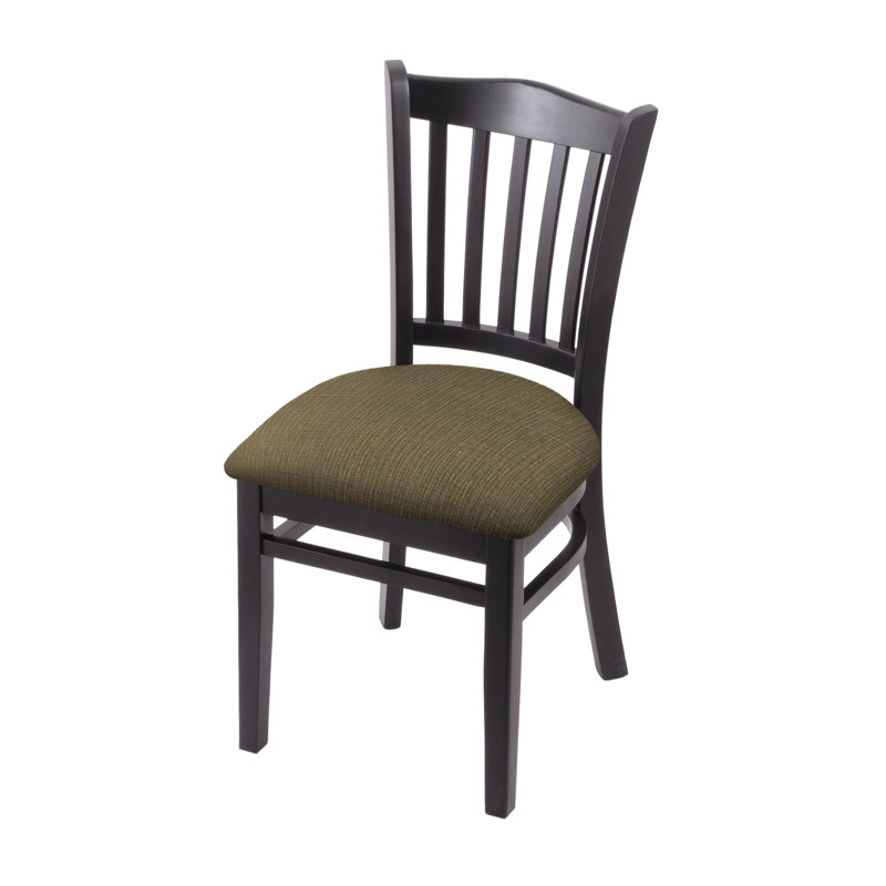 Hampton 18'' H Upholstered Beech Side Chair, Black, Graph Cork