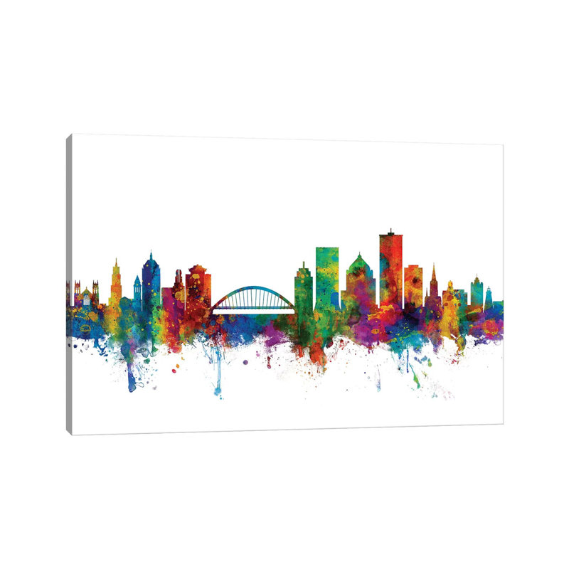 Rochester, New York Skyline by Michael Tompsett - Wrapped Canvas Gallery-Wrapped Canvas Giclée, 20.32 cm H x 30.48 cm W