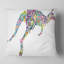 Oreiller Courant De Kangourou Floral Animal