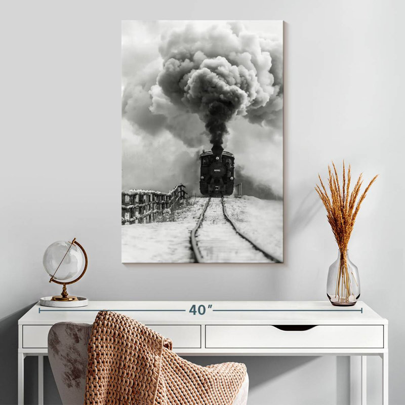 Mehar BW Old Train, 30" H x 20" W