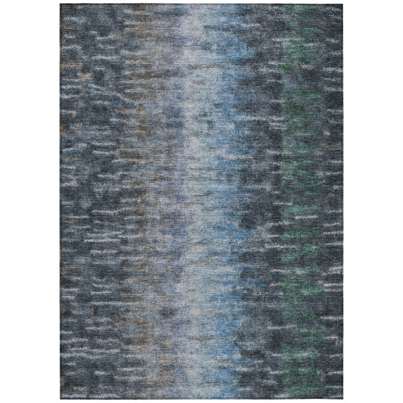 Machine Washable Indoor/Outdoor Bingel ACN2318 Casual Rug, Rectangle 2'6" x 3'10"
