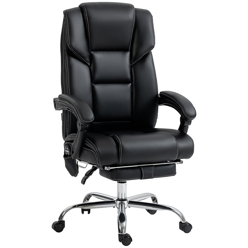 Vinsetto Massage Office Chair With 6 Vibration Points, Black