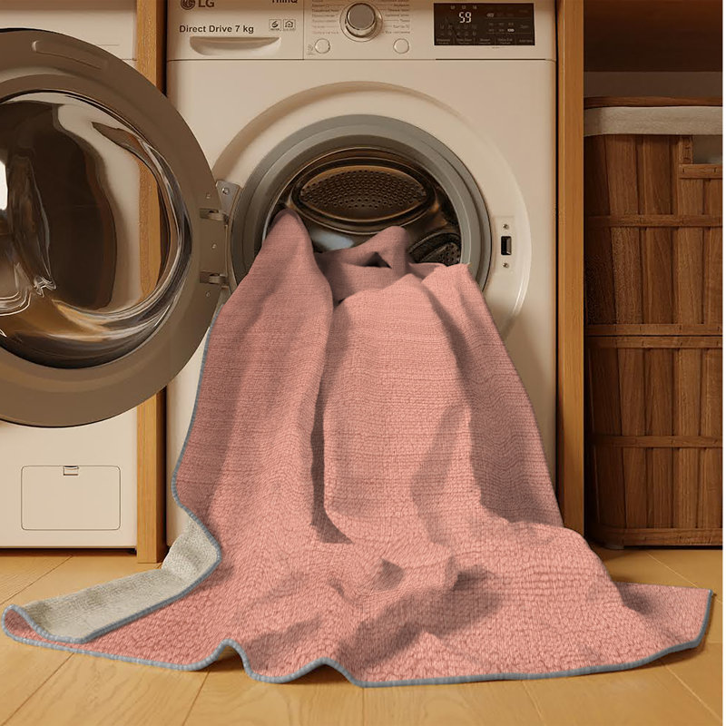 Tapis brun uni lavable à la machine, Rectangulaire 8 pi x 12 pi