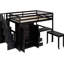 Lit mezzanine double pour les adolescents et les adolescents avec escalier, bibliothèque, tiroirs, bureau et garde-robe - Mobilier de chambre fonctionnel-1114666140-1114666114
