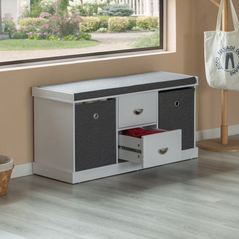 Banc de rangement pour chaussures blanc Rathdowney