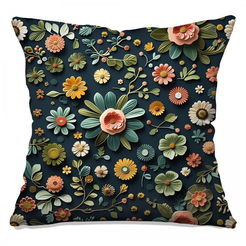 Coussin Floral, 20 x 20 inches
