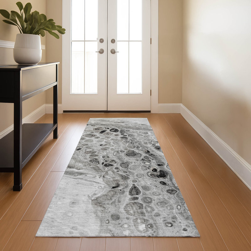 Premium Machine Washable Mayfield AMF1934 Abstract Rug, Runner 2'3" x 7'6"