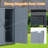 Outdoor Tool Shed with shelf and double doors-120539391-120539392