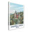 Castell Coch, Wales - Romantic Travel Poster Of The Fairytale Castle. Giclee Print On Wrapped Canvas. Wall Art, Home Decor - Castles & Palaces, Wales - Wrapped Canvas Print-1283653145