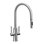 Industrial 2 Handle Pull-Down Kitchen Faucet, Toggle Sprayer