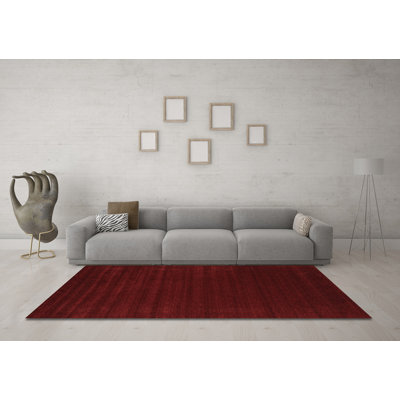 Tapis contemporains brun lavable à la machine 2654