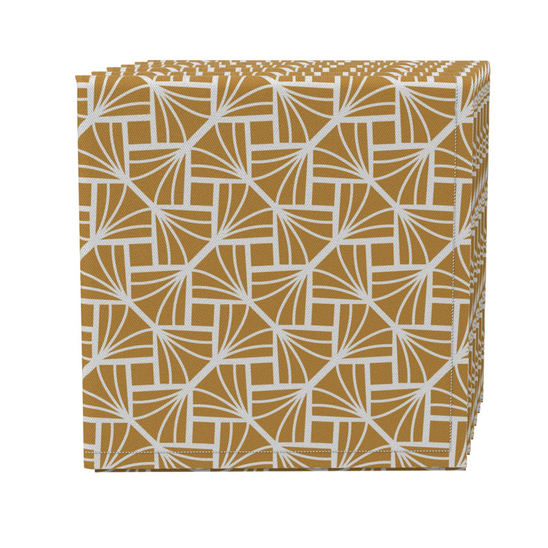 Cotton Twill Geometric Square Napkin