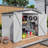 8X6 Ft Metal Outdoor Storage Shed, Tool Shed With Pitched Roof Waterproof With Side Window And Lockable Door, Metal Tool Shed For Garden Tool Storage, Everyday Sundries And Bike Storage, White + Gray-121499175