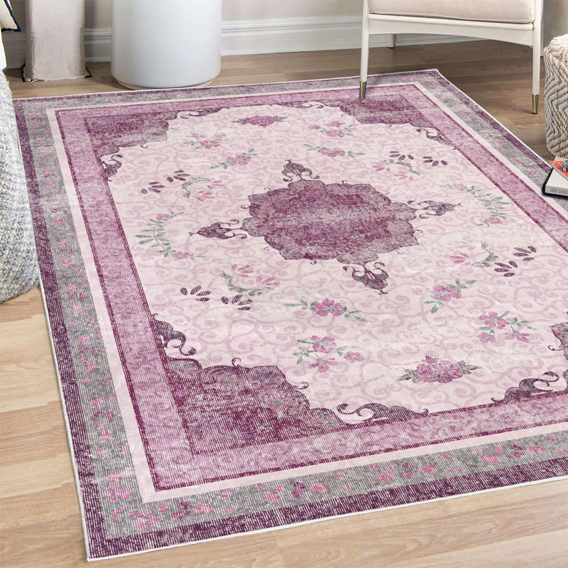 Tapis décoratif Chirino, Rectangle 4 pi x 5 pi 5 po