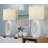 Pearl 29" Polyresin Table Lamp in Matte White Poly, Natural Shell and White Linen Shade - Set of 2