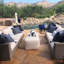 Bazaar Outdoor Ottoman with Sunbrella Cushions