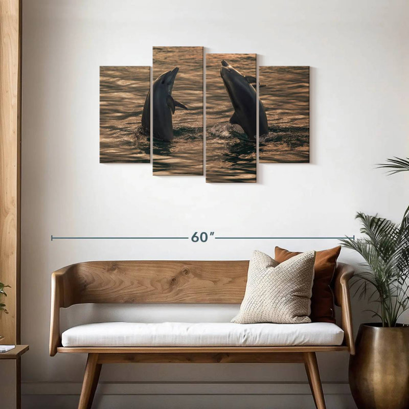 Brampt Dancing Dolphins, 27" H x 43" W