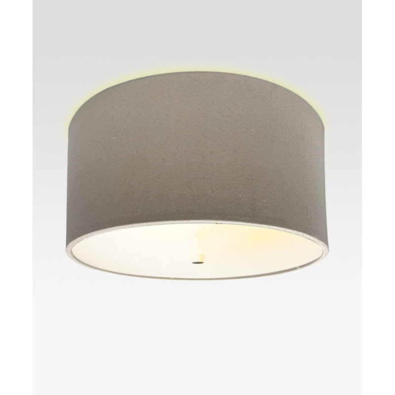 Plafonnier encastré en tissu, gris