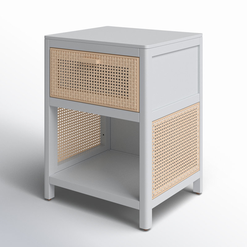 Table de chevet Epaulette, gris