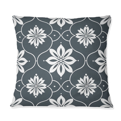 Carreaux de mosaïque gris II - coussin décoratif traditionnel