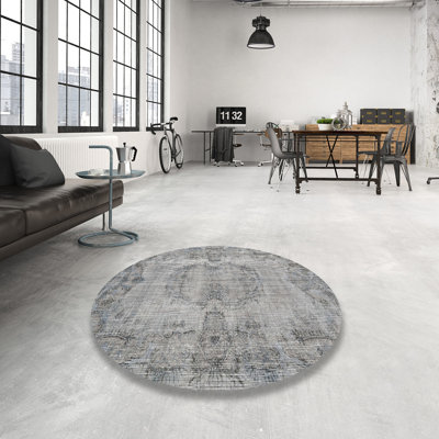Tapis oriental en laine gris
