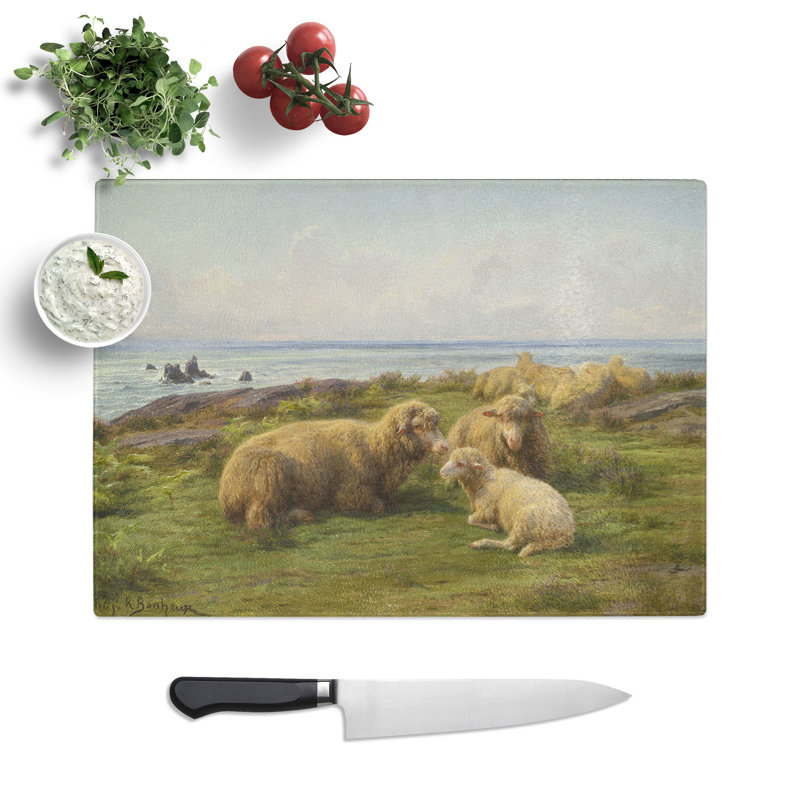 Sheep by the Sea by Rosa Bonheur Chopping Board, 0.4cm H x 28.5cm W x 39cm L